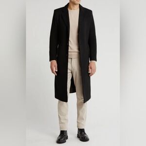 Braveman Wool Blend Overcoat In Black Mens Size XXL Winter Coat Dress Coat
